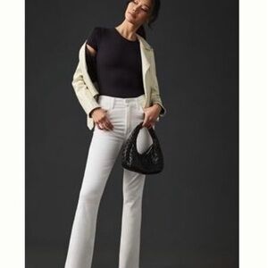 MOTHER High-Rise Ankle Jeans – White